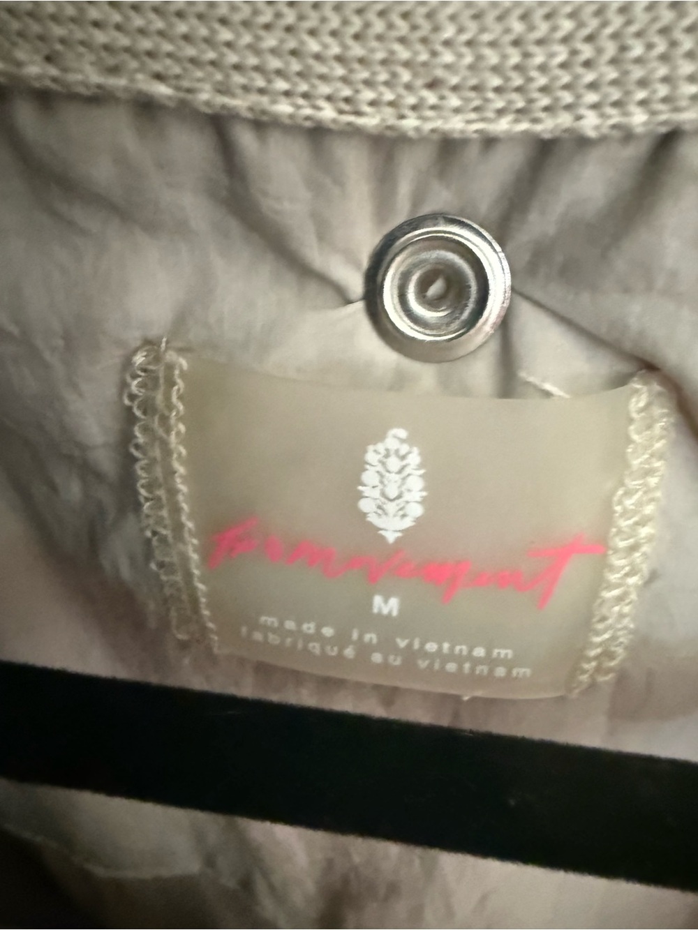FP Movement by Free People Two-Tone Cream and Sage Green Sherpa Vest - Picture 3 of 3